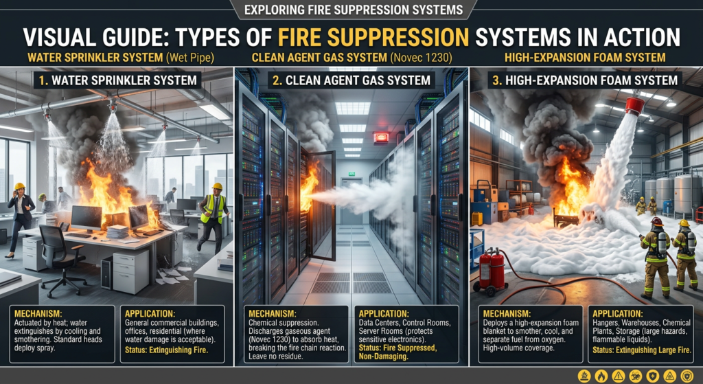 Different Types of Fire Suppression Systems Available
