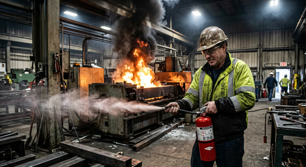 Portable Fire Extinguishers Fail in Factories